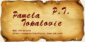 Pamela Topalović vizit kartica